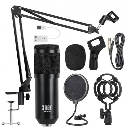 XTUGA Microfone BM800 Studio Microphone Professional Microfone Bm800 Condenser Sound Recording Microphone For Computer